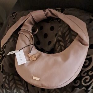 Jessica Simpson Blush Hobo with Gold Butterfly Charm